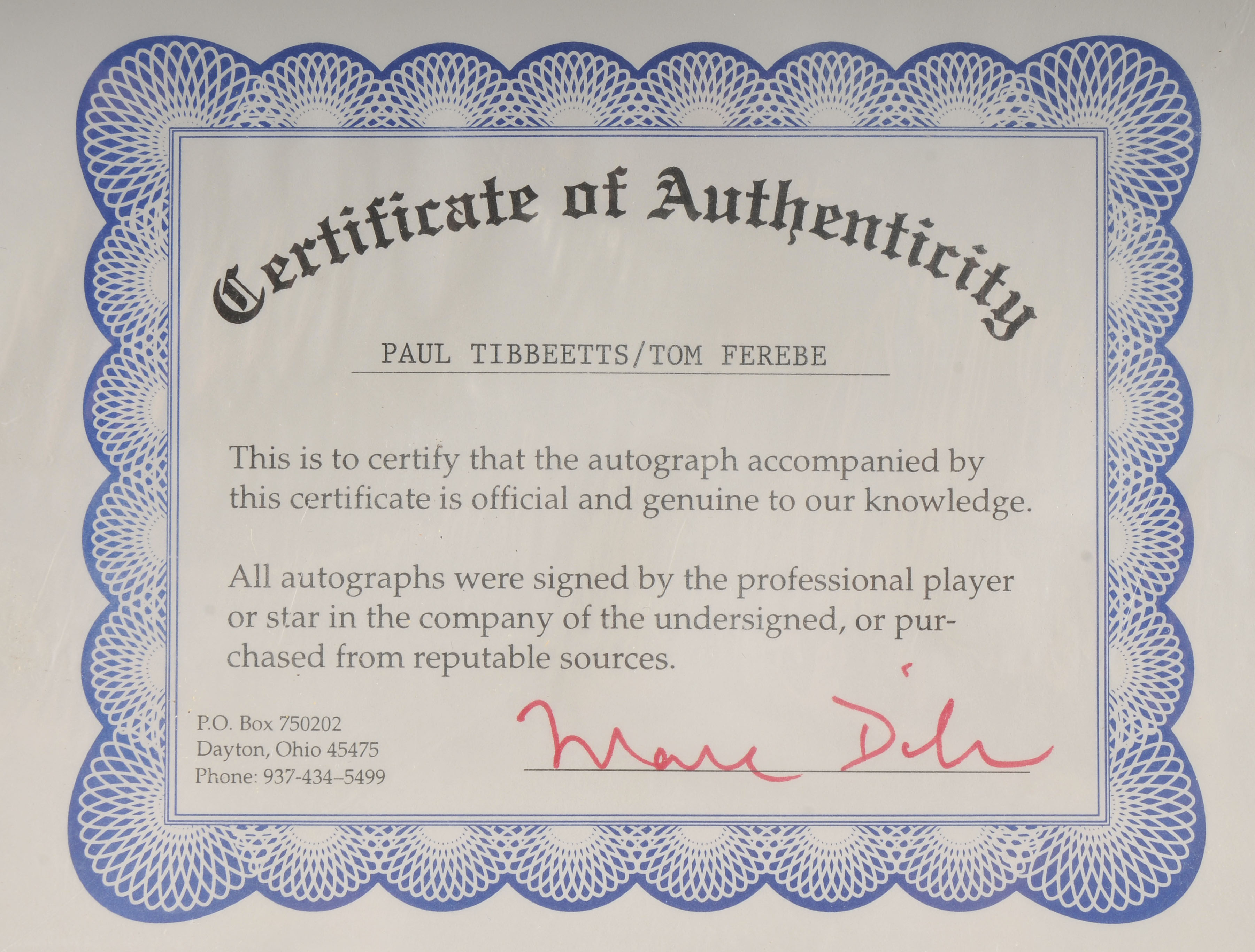 Signed Atomic Explosion Photograph 