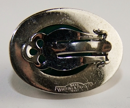 Two pair of vintage Whiting & Davis Co. clip back earrings 