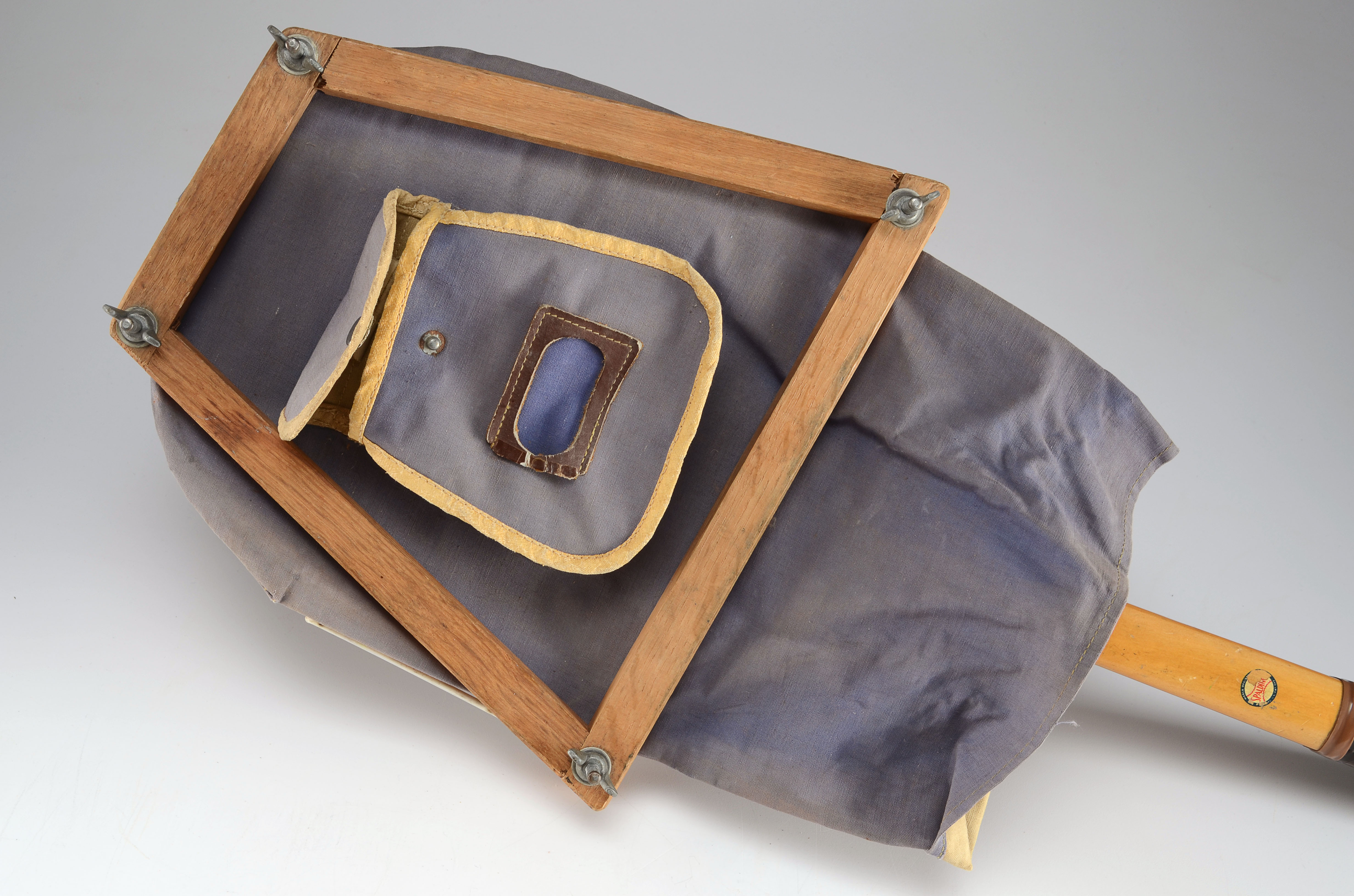 Two vintage wood tennis rackets.