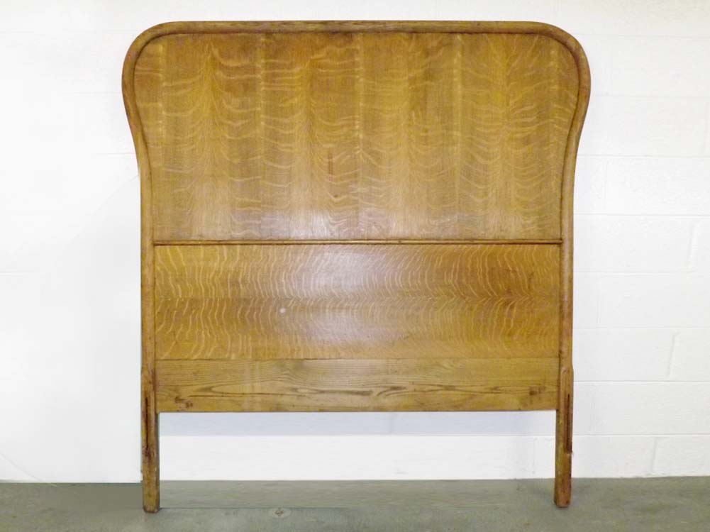 Art Nouveau Oak Headboard