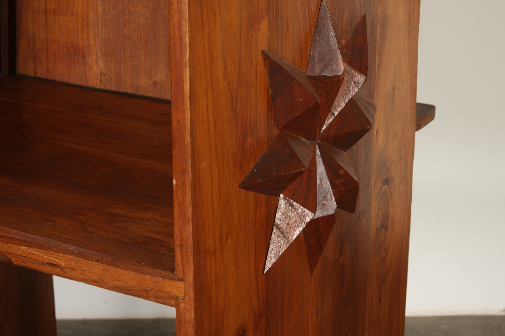 Walnut Prairie Style Hall Chair