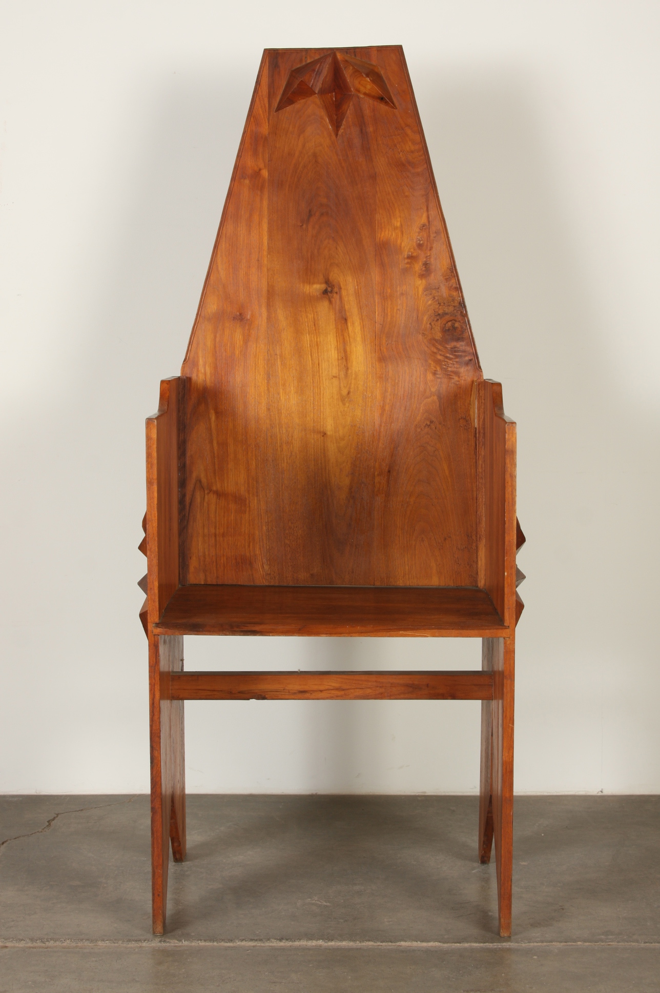 Walnut Prairie Style Hall Chair
