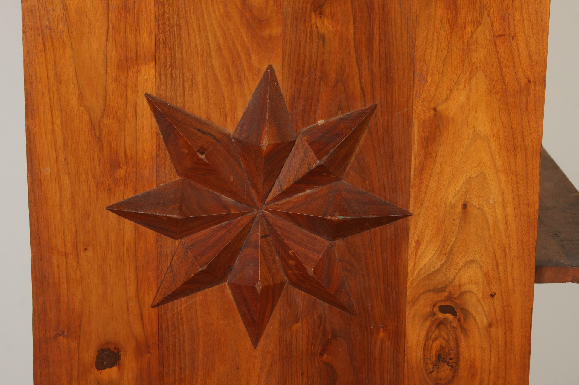 Walnut Prairie Style Hall Chair