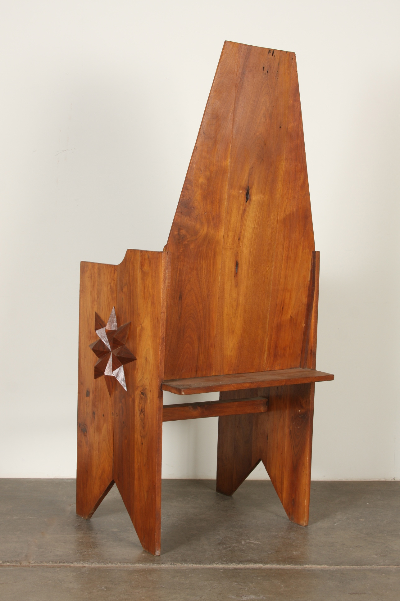 Walnut Prairie Style Hall Chair