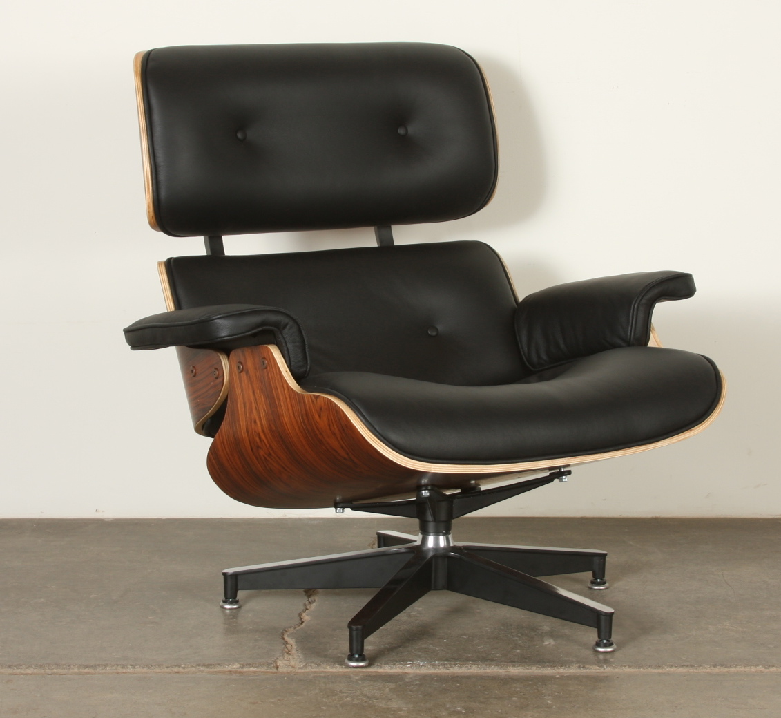 Eames Style Lounge Chair and Ottoman
