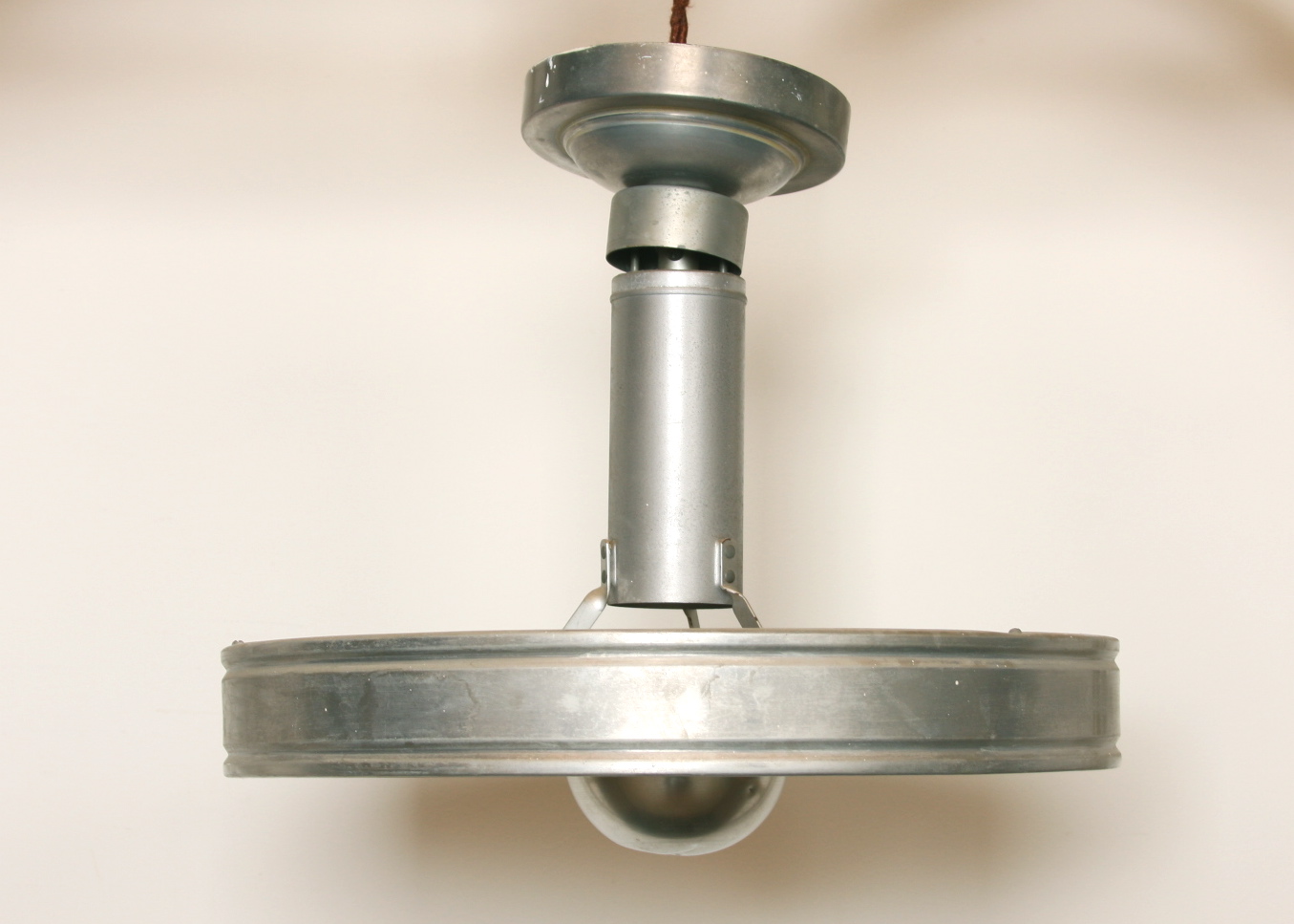 Art Deco Spun Aluminum Drop Ceiling Light