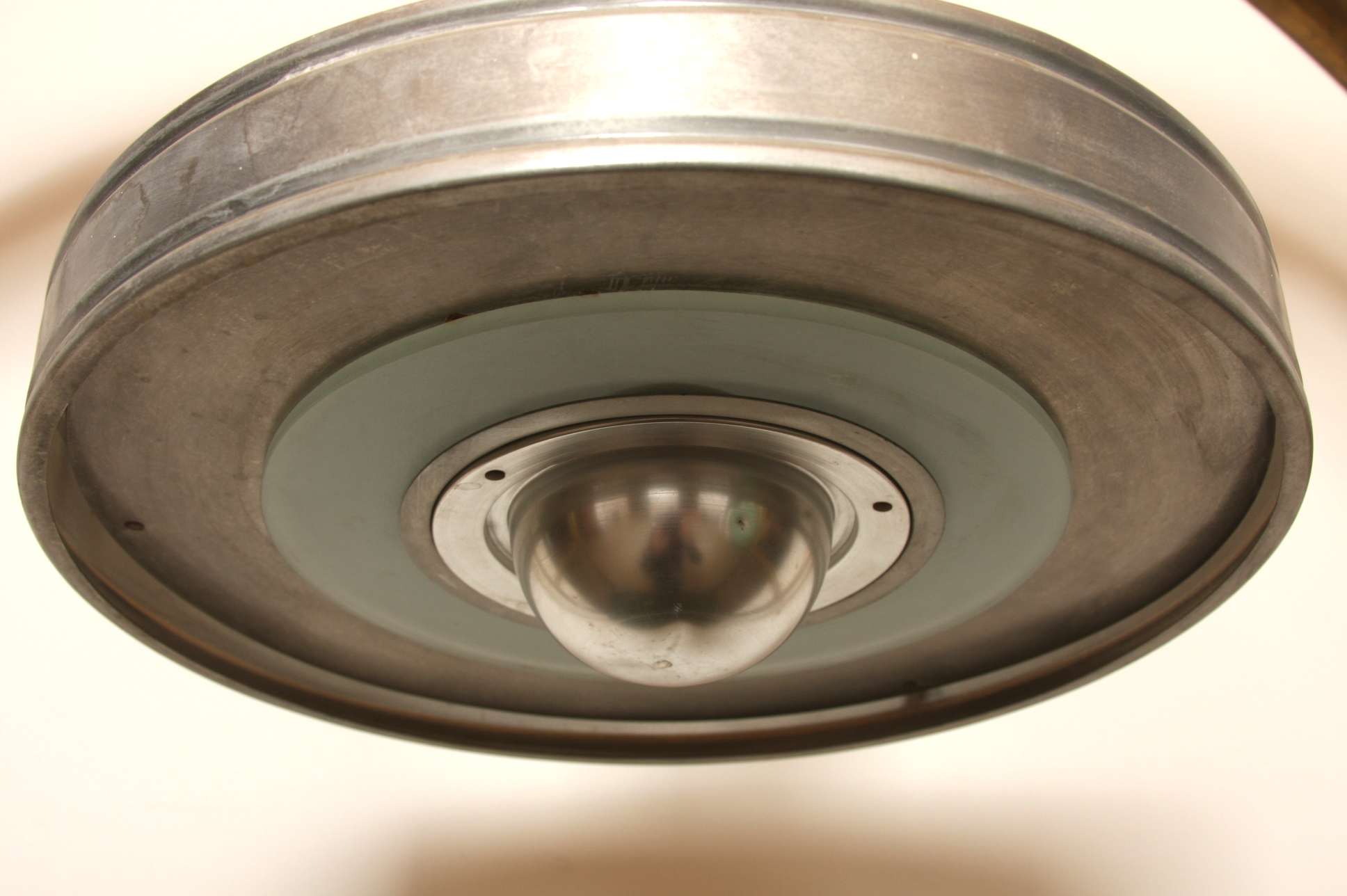 Art Deco Spun Aluminum Drop Ceiling Light