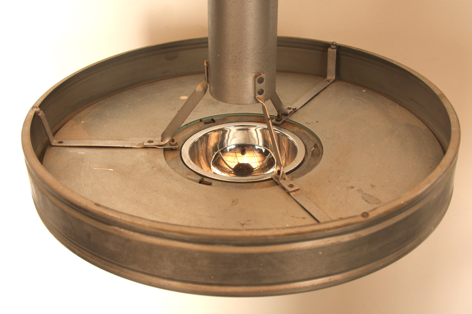 Art Deco Spun Aluminum Drop Ceiling Light