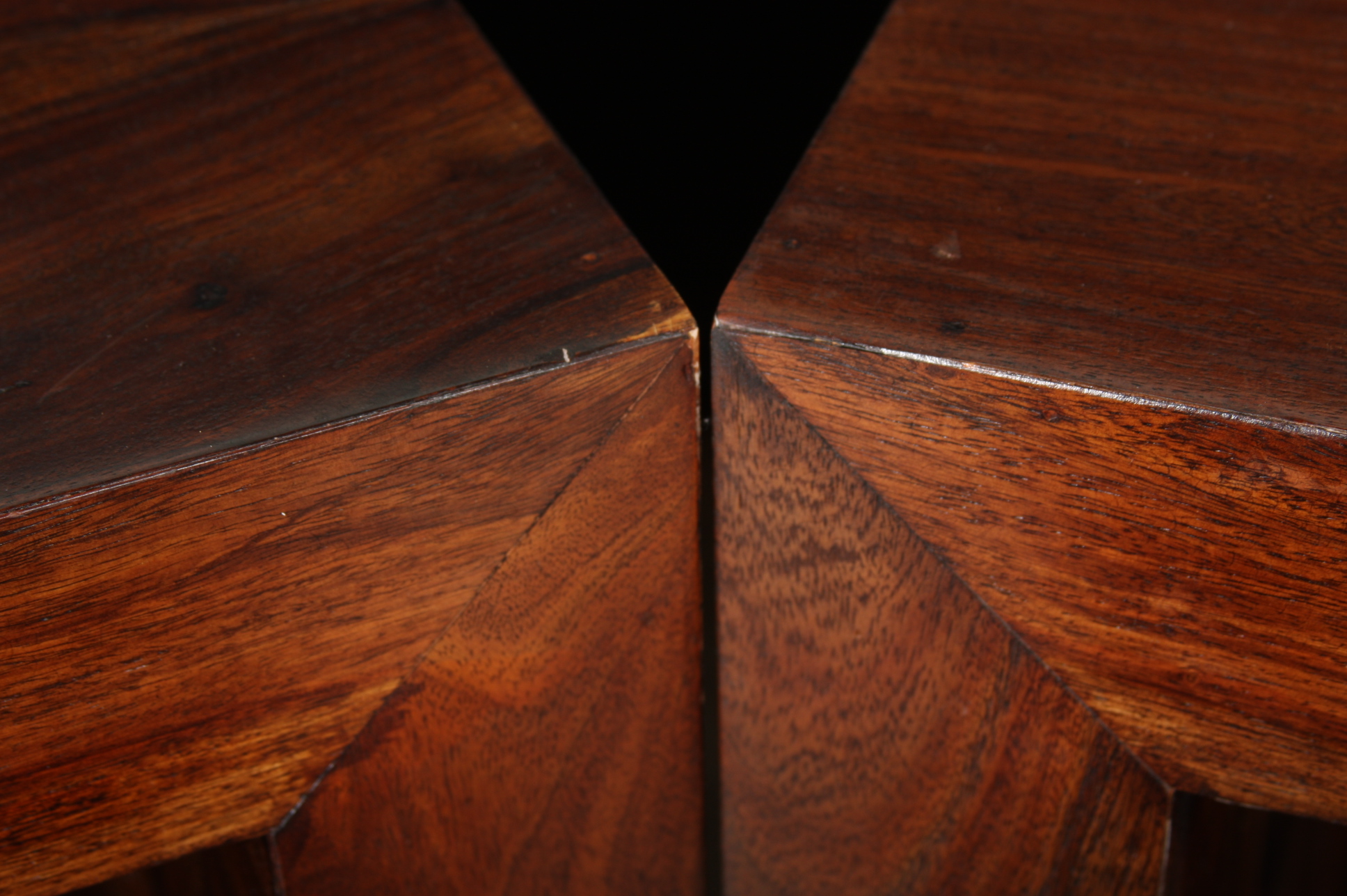 Contemporary Wood Hollow Cube end tables