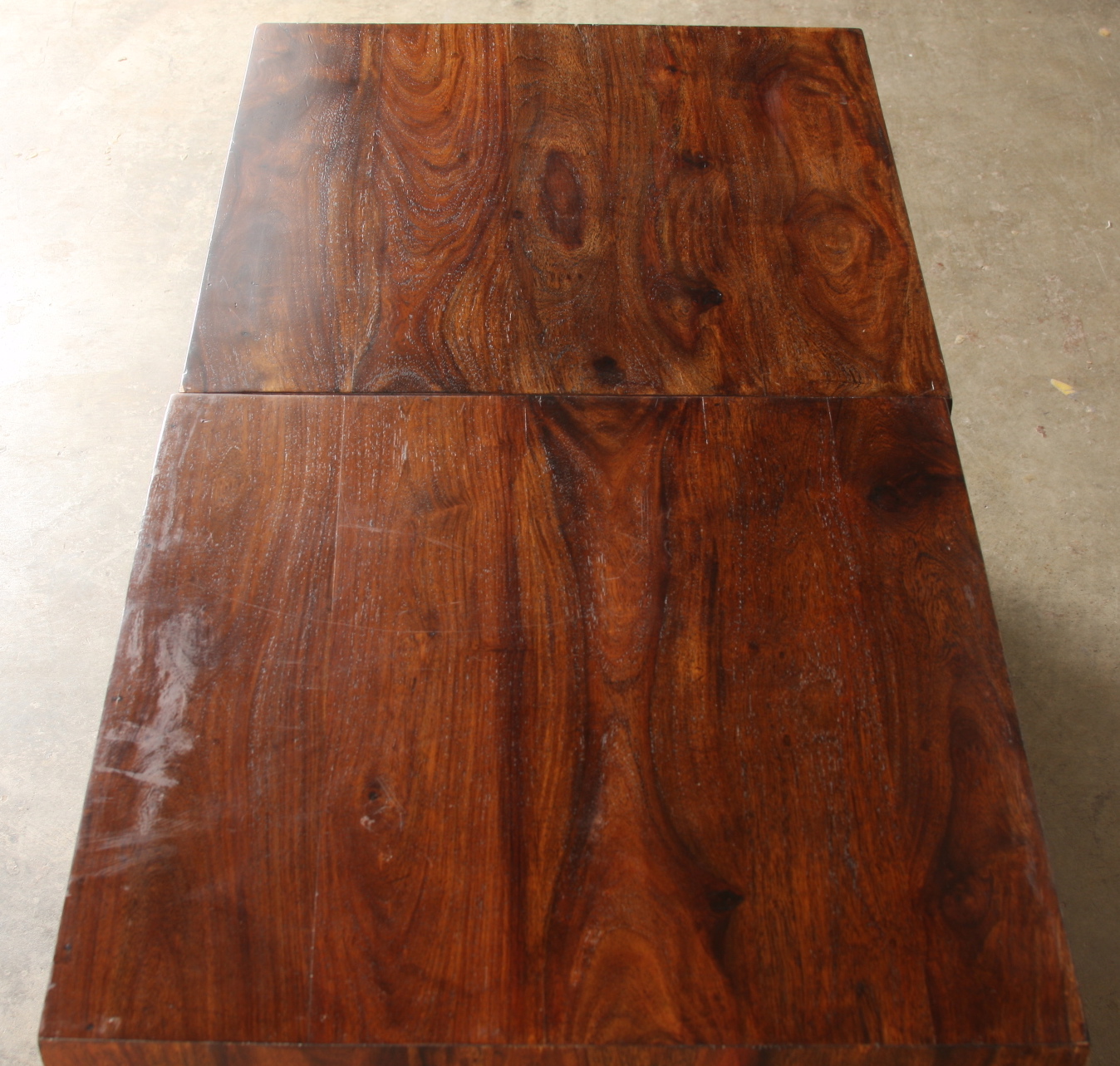 Contemporary Wood Hollow Cube end tables