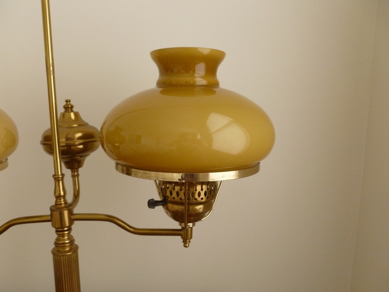 Double Globe Brass Lamp