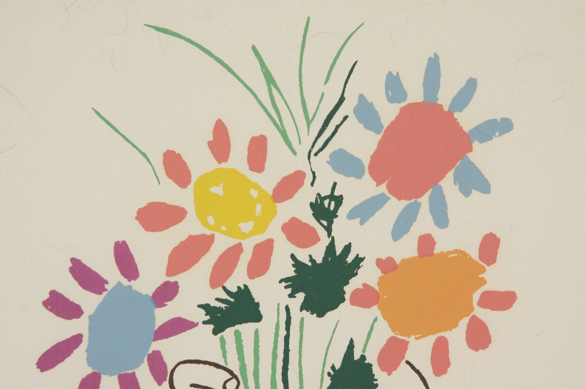 Picasso Hand With Flowers Reproduction