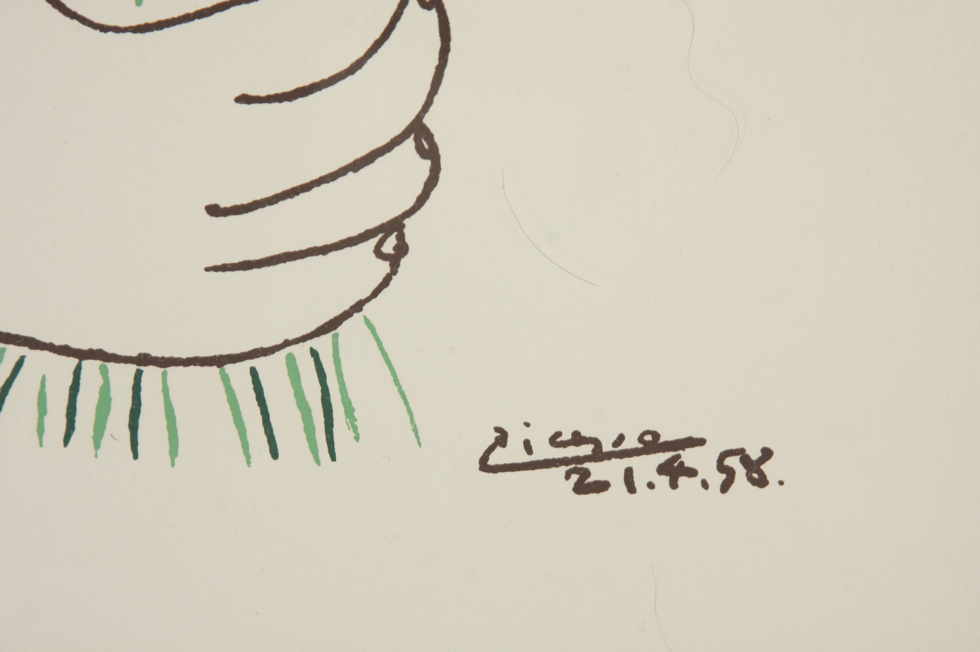 Picasso Hand With Flowers Reproduction