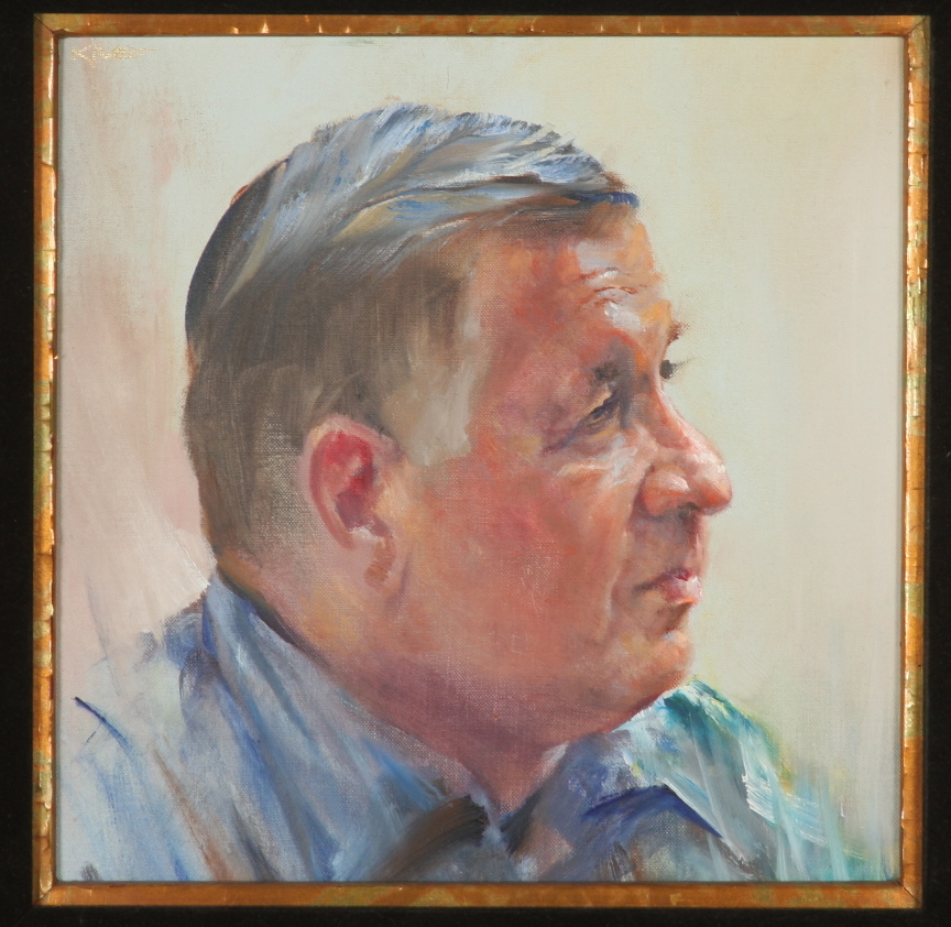 Dr. Wesley Kime, Painting, Oil on Academy Board