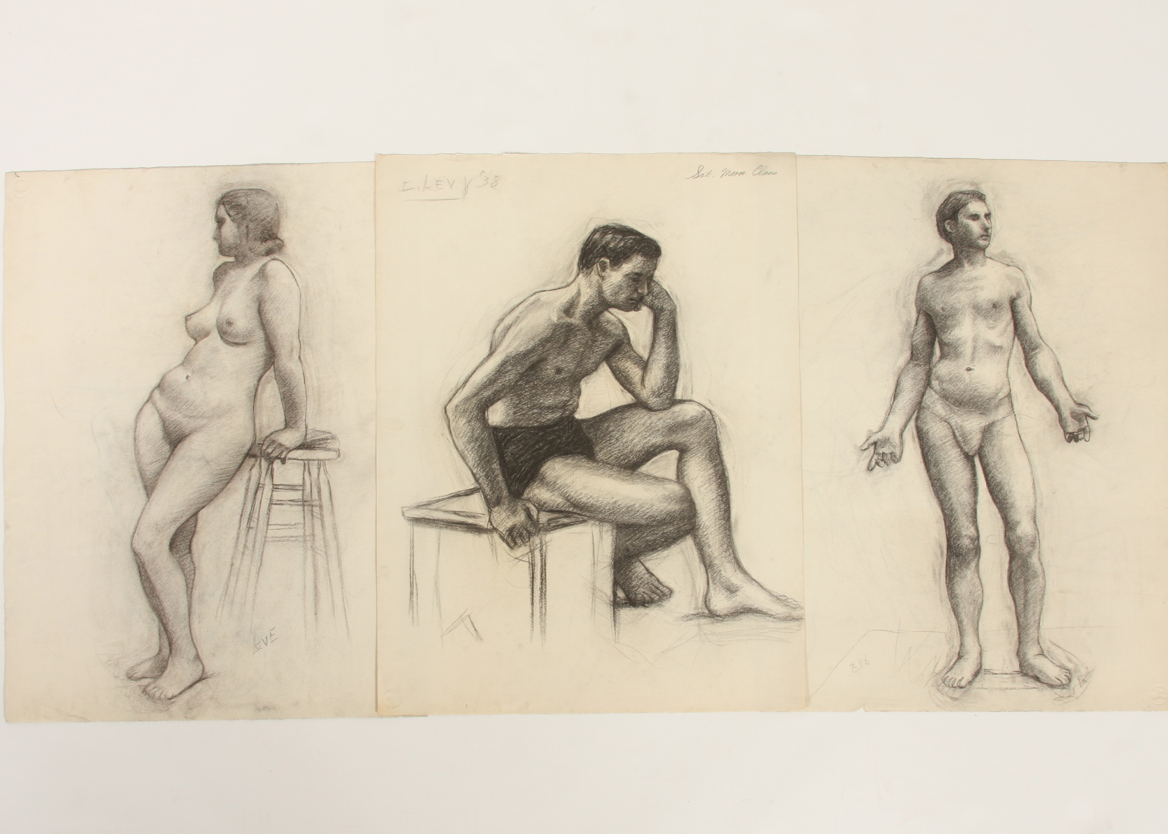 Evelyn Levy Shaw, Lot of 3 Sketches