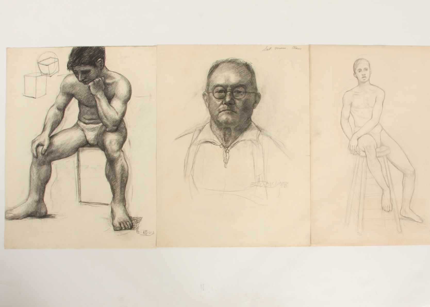 Evelyn Levy Shaw, Lot of 3 Sketches