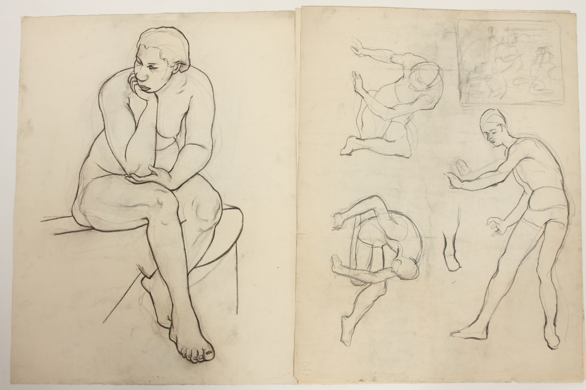 Evelyn Levy Shaw, Lot of 3 Sketches