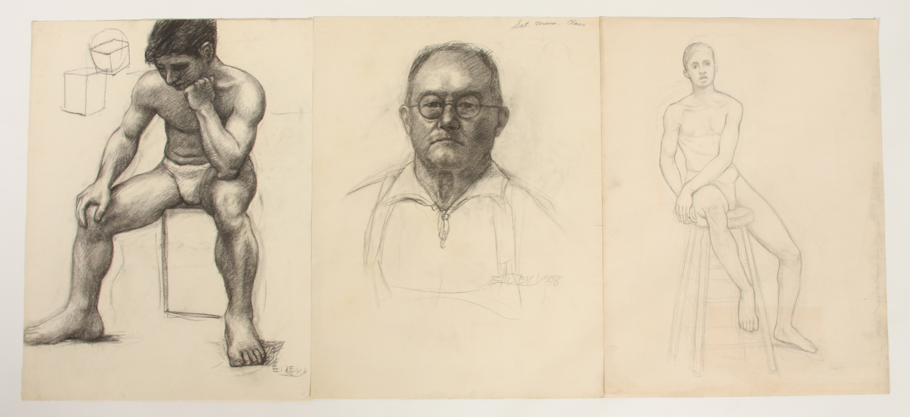 Evelyn Levy Shaw, Lot of 3 Sketches