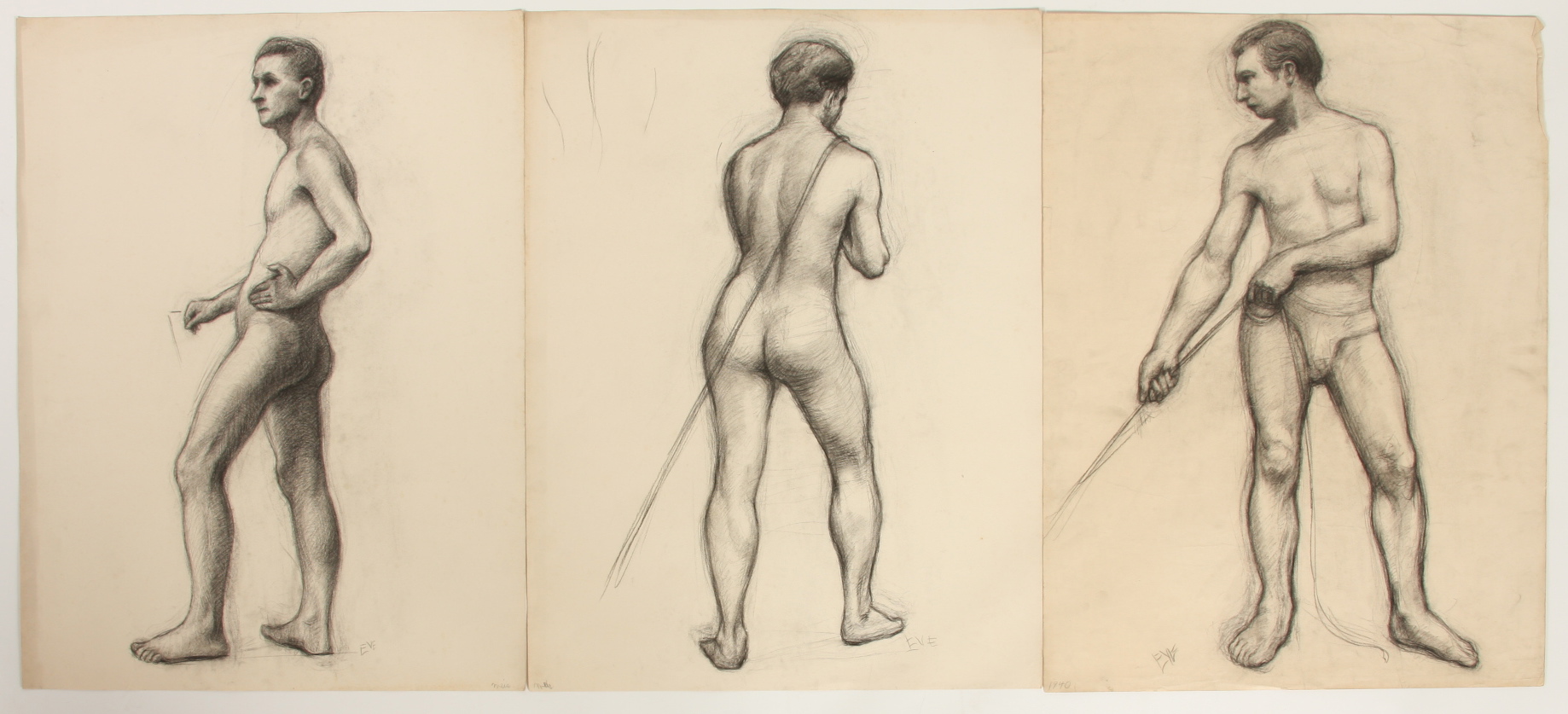 Evelyn Levy Shaw, Lot of 3 Sketches