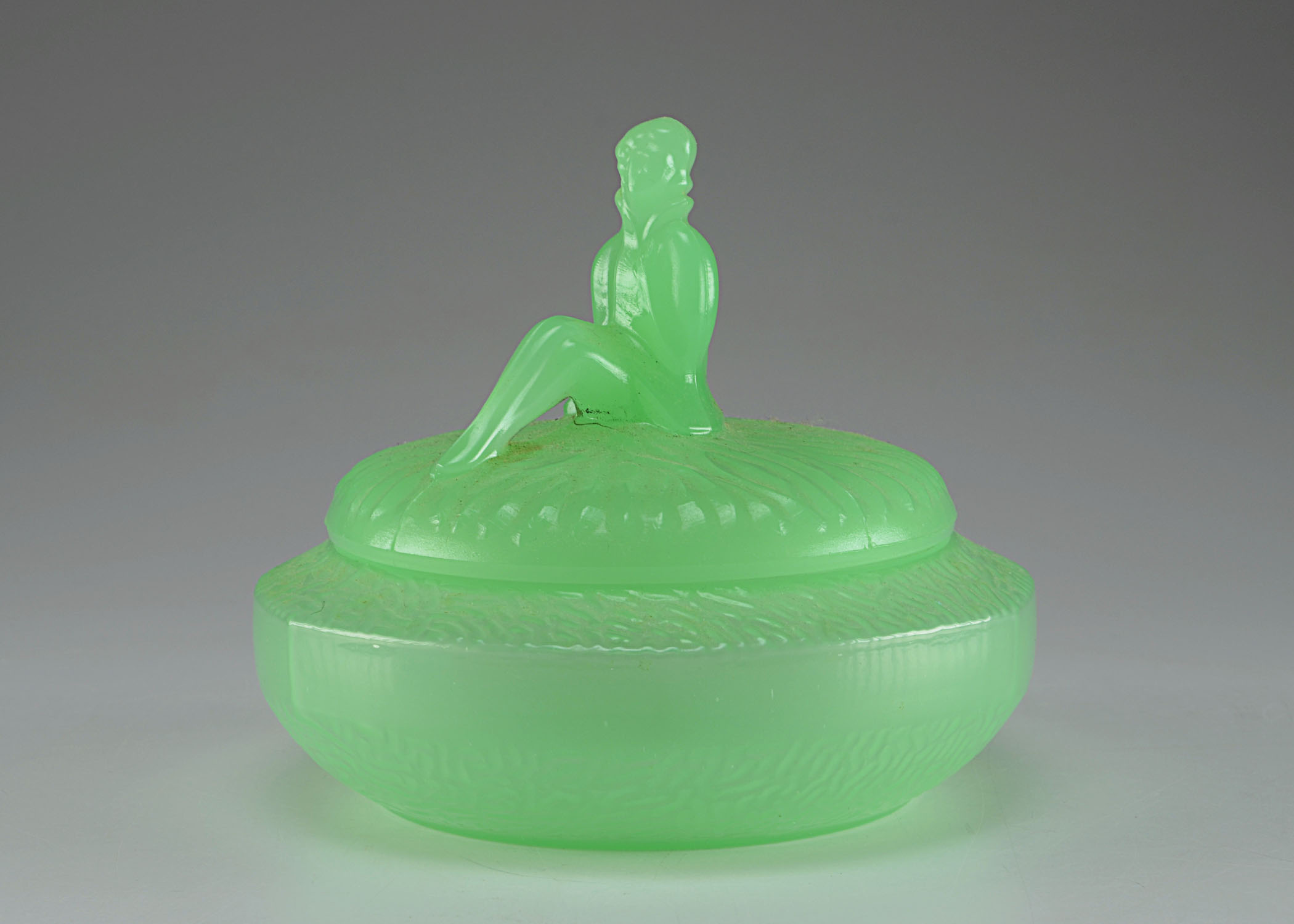 Vintage Jadeite Powder Box