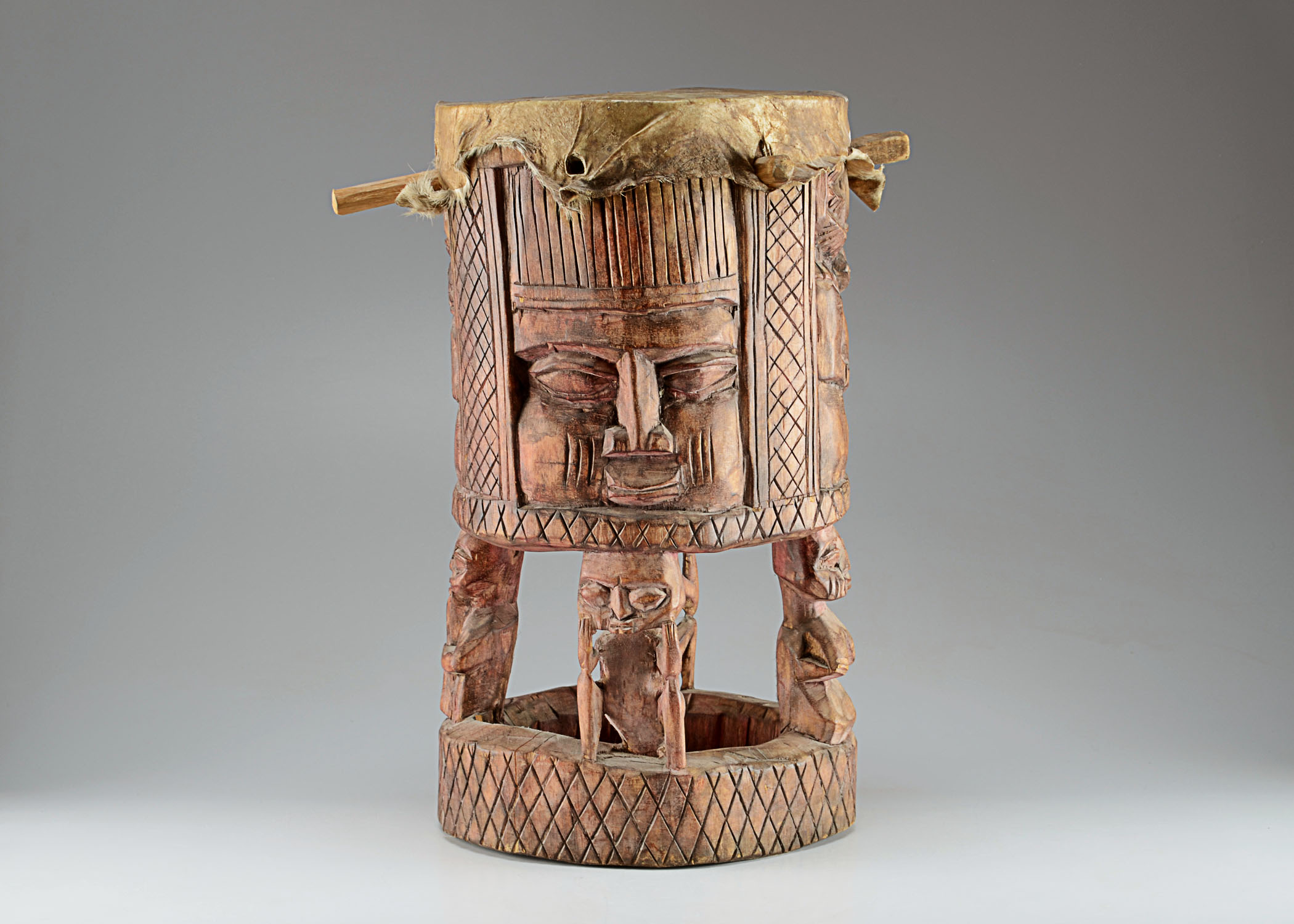 African Djembe, Hand Carved 