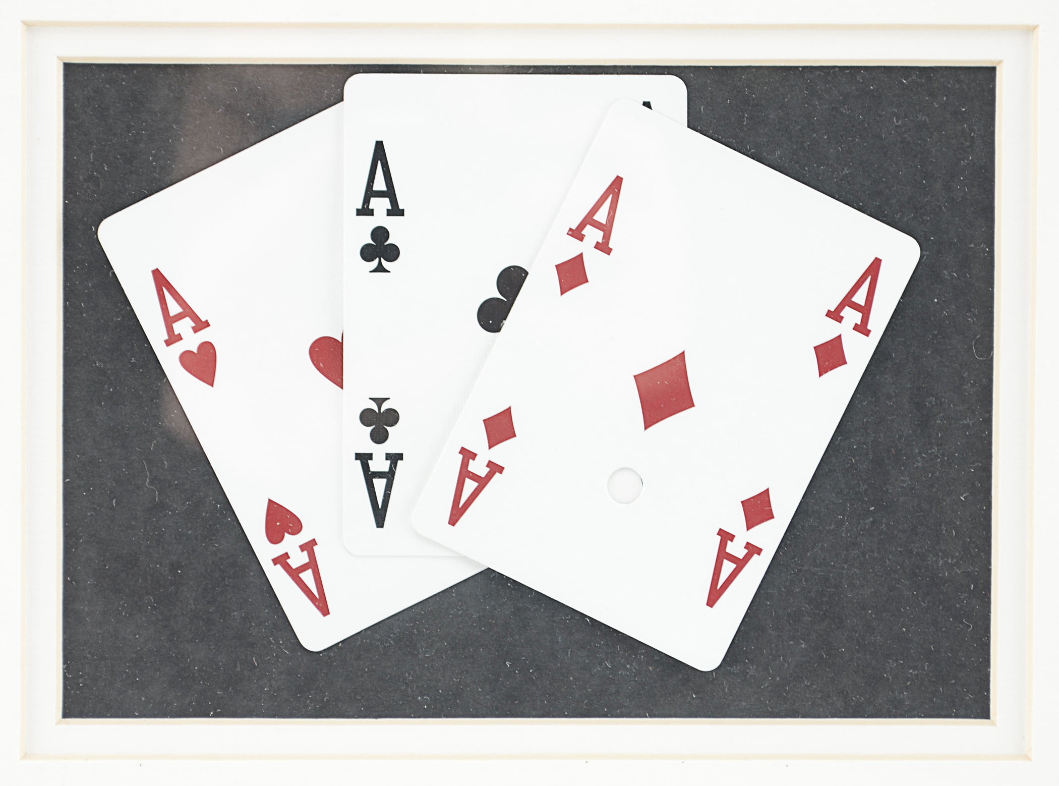 Framed Poker Chips and Cards Display, Luxor