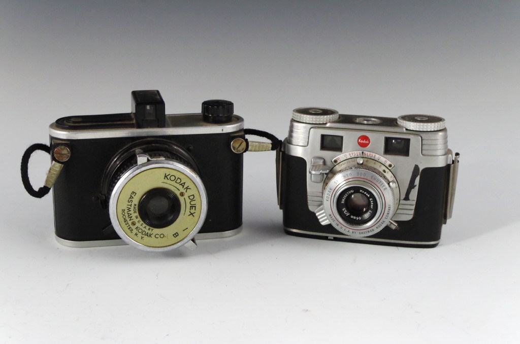 Vintage Kodak Duex I B, and Signet 35 cameras