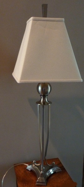 Modern Silver Tone Lamp