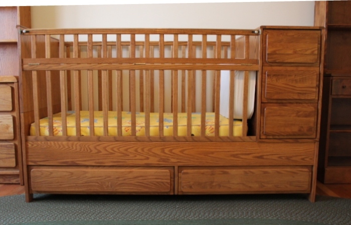 Oak Crib-n-Bed by Child Craft