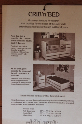 Oak Crib-n-Bed by Child Craft