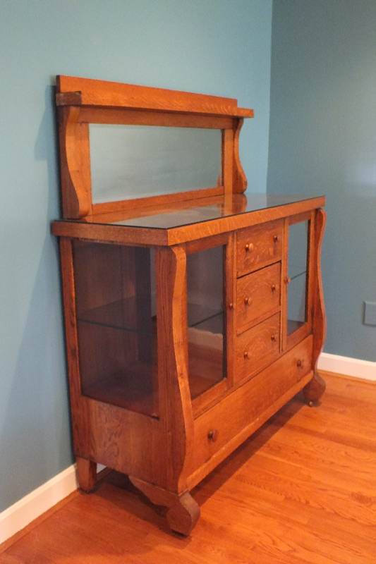 Empire Oak Buffet with Mirror