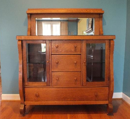 Empire Oak Buffet with Mirror