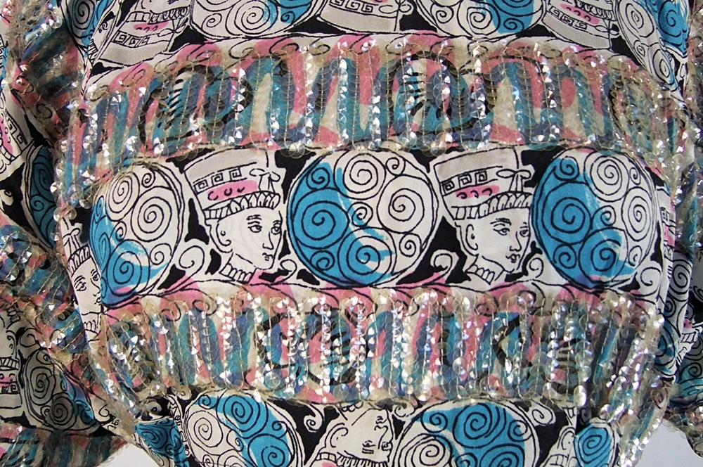 Mil Jay Original pure silk screenprint day dress 