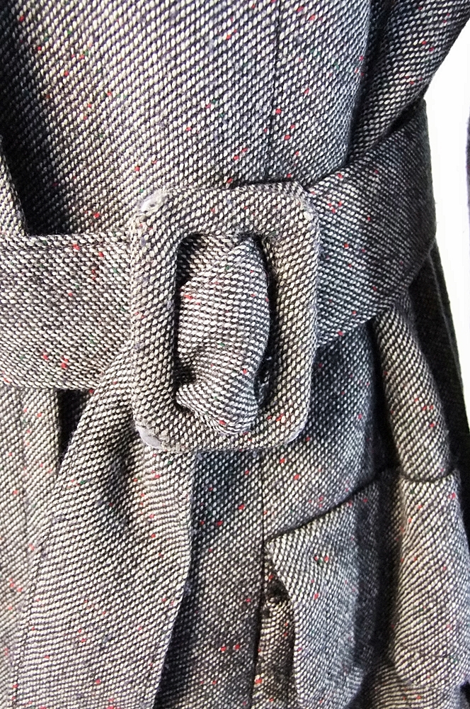A custom made wool vintage tweed coat