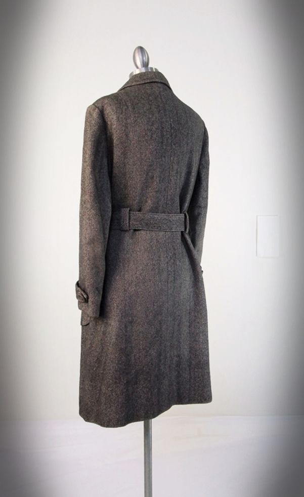 A custom made wool vintage tweed coat
