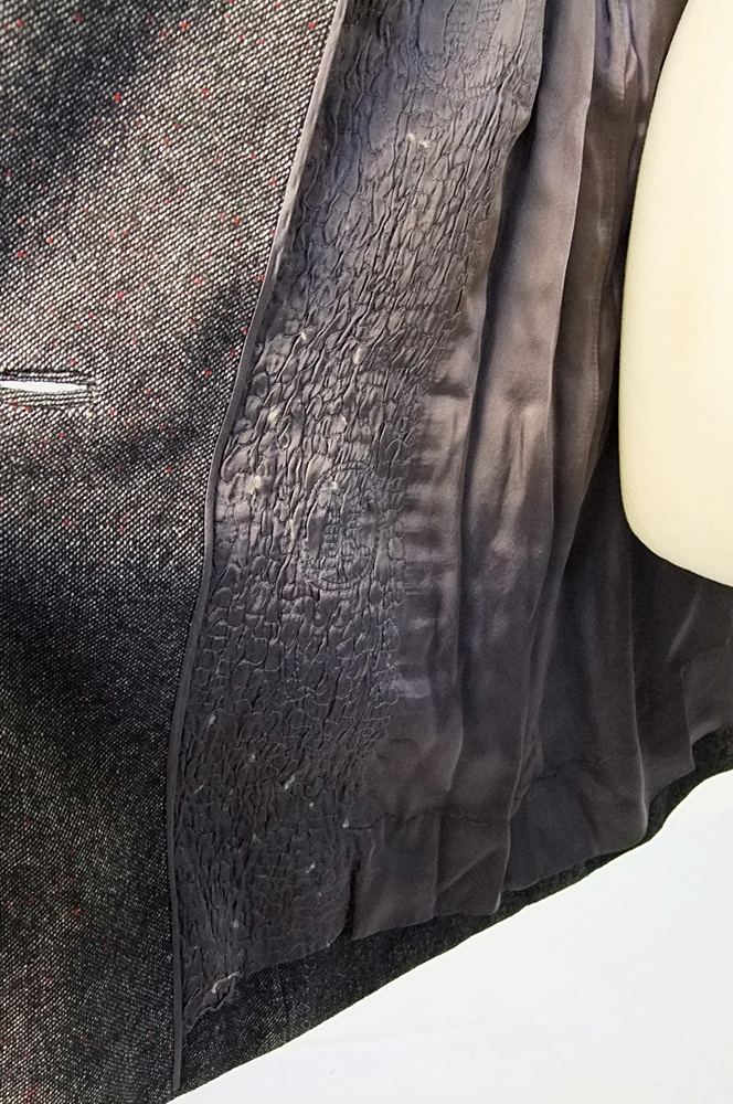 A custom made wool vintage tweed coat