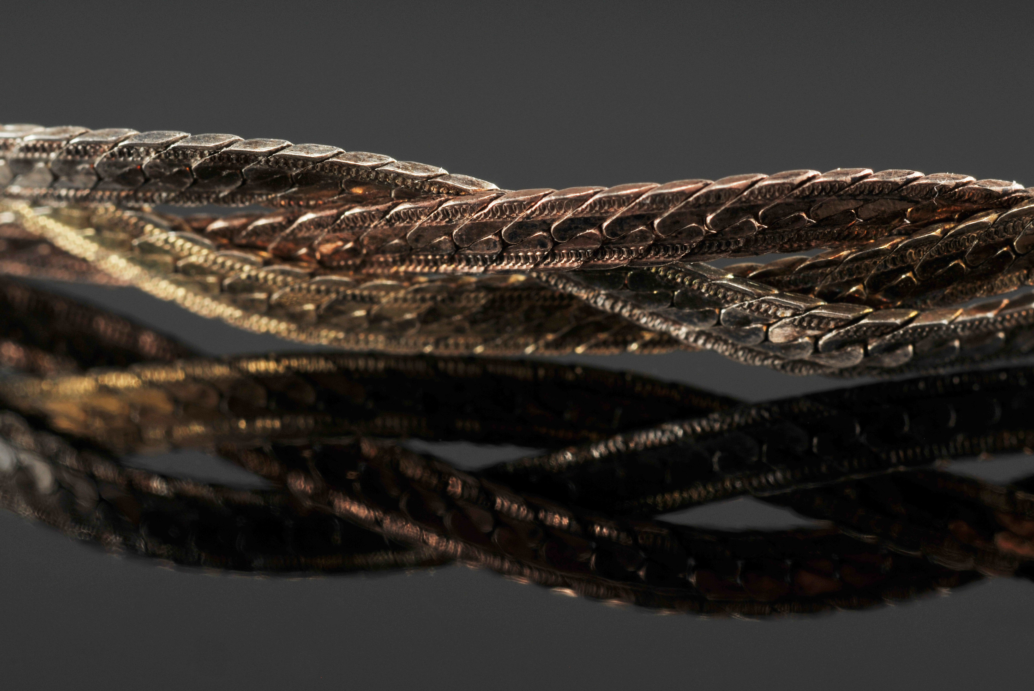 Two sterling silver Vermeil bracelets 