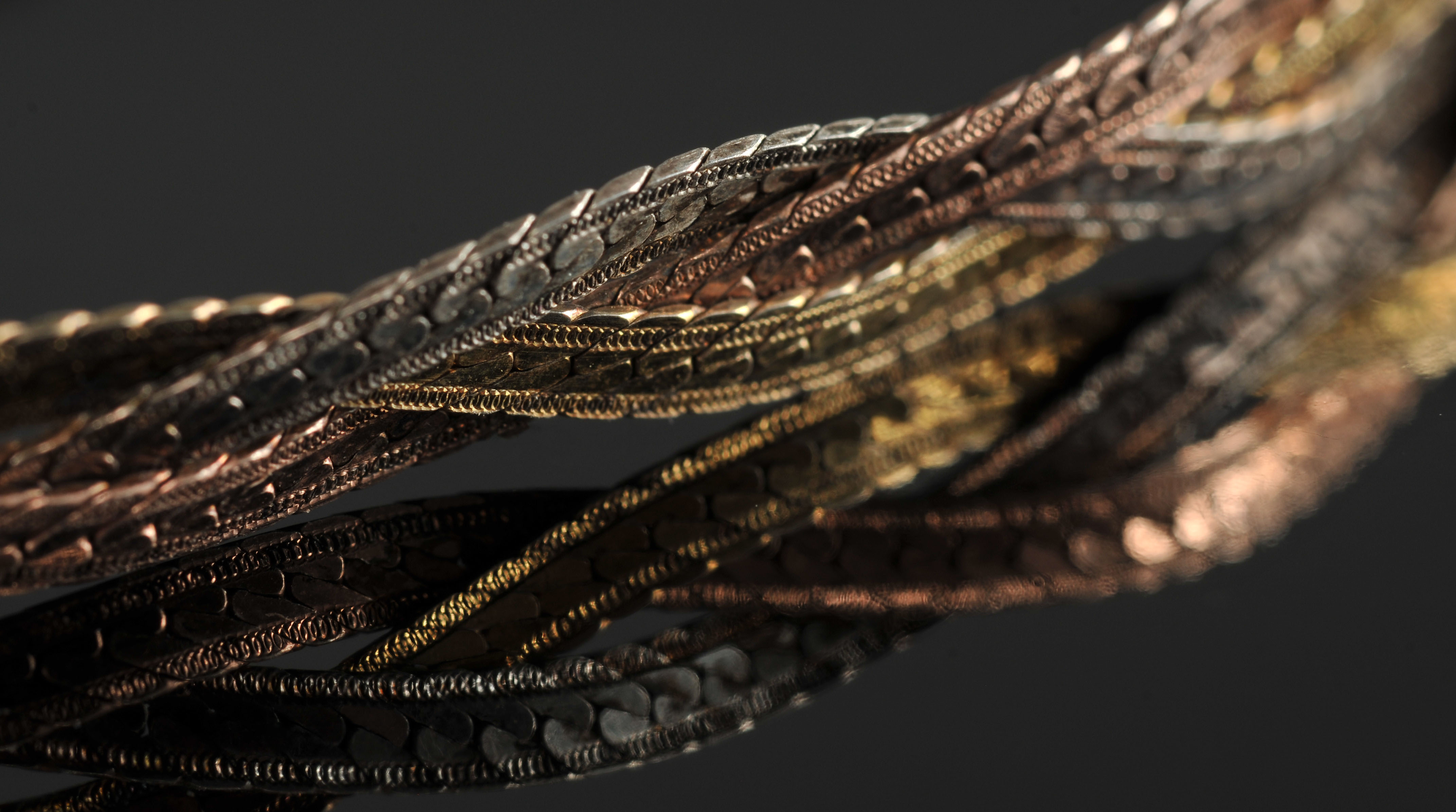 Two sterling silver Vermeil bracelets 