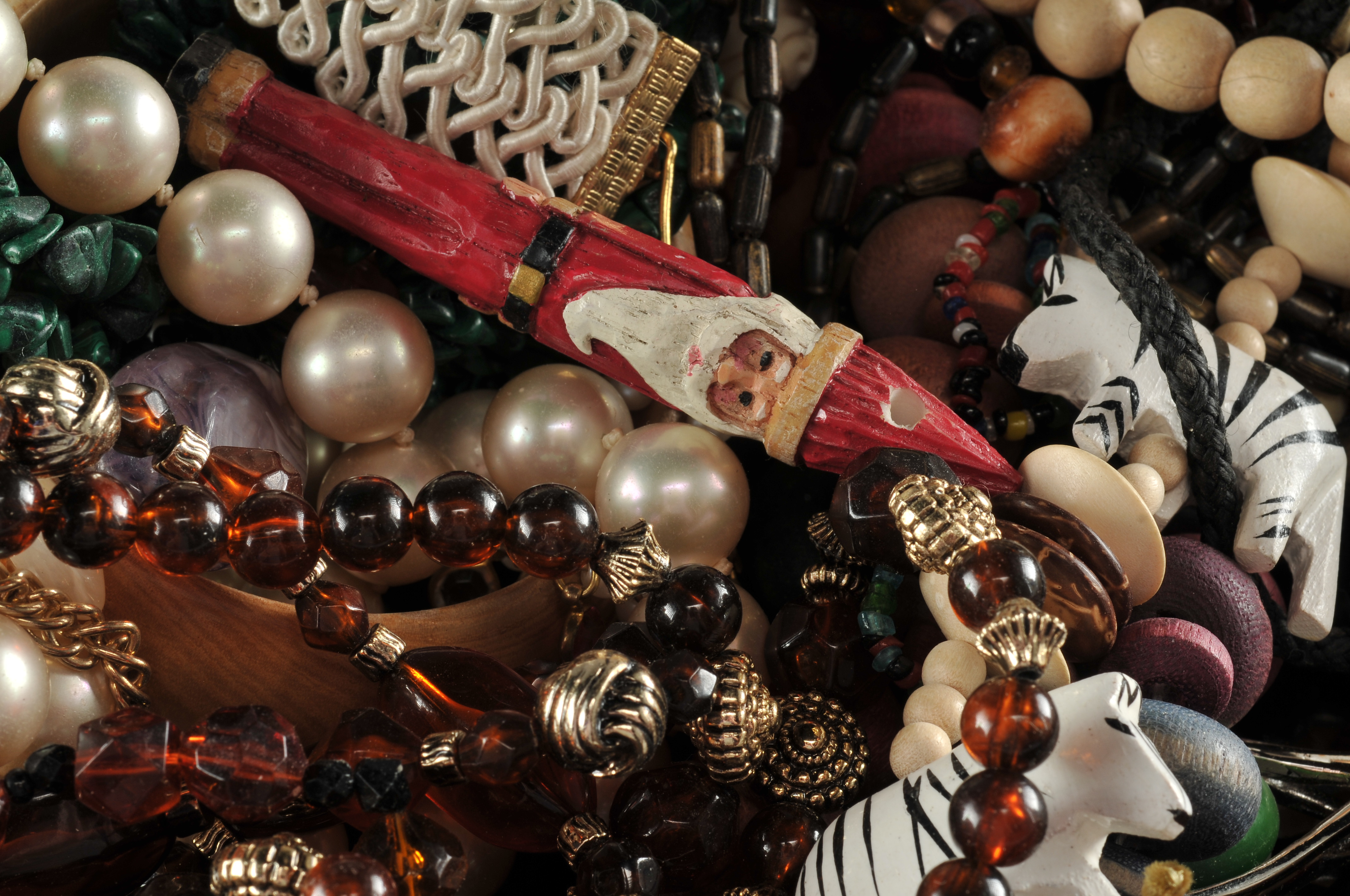 Two gallon size bags full of vintage costume jewelry