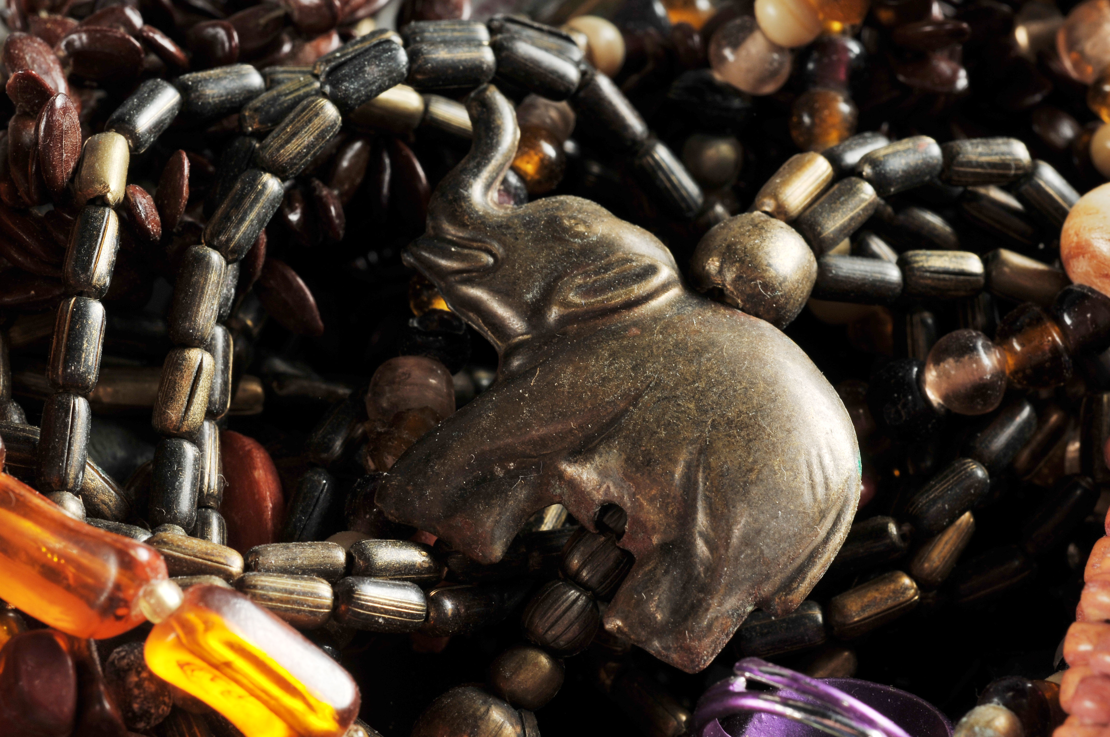 Two gallon size bags full of vintage costume jewelry