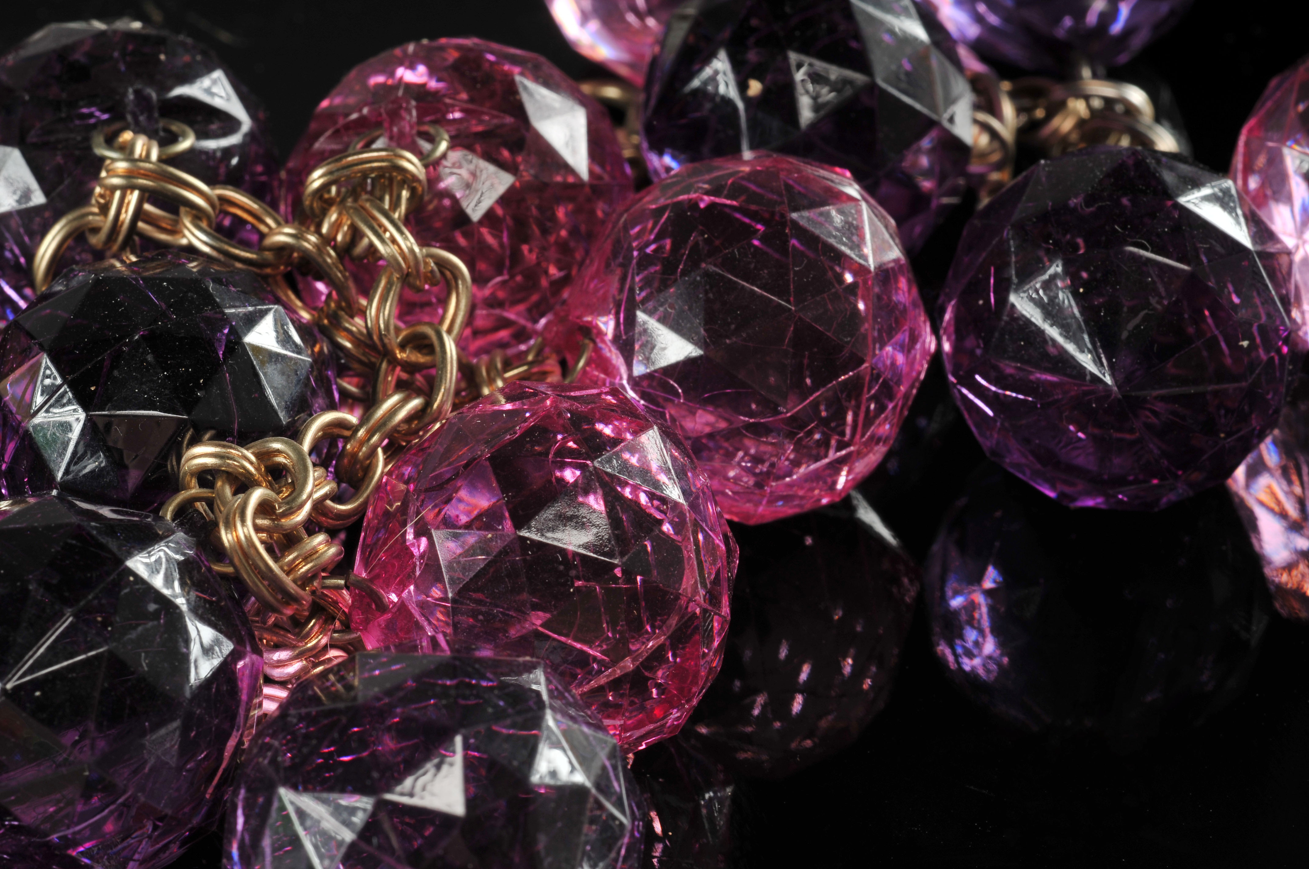 Two gallon size bags full of vintage costume jewelry