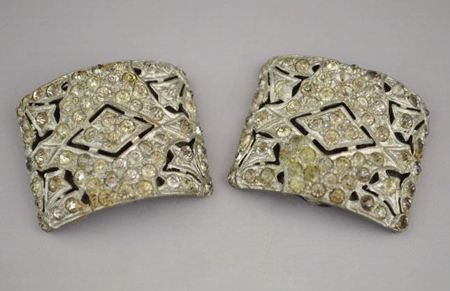 Pair of Antique Rhinestone Shoe Buckles