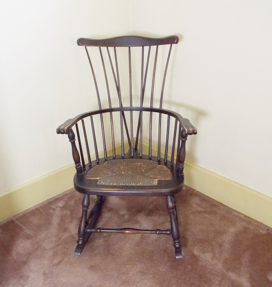 Windsor Rocking Chair with Rush Seat