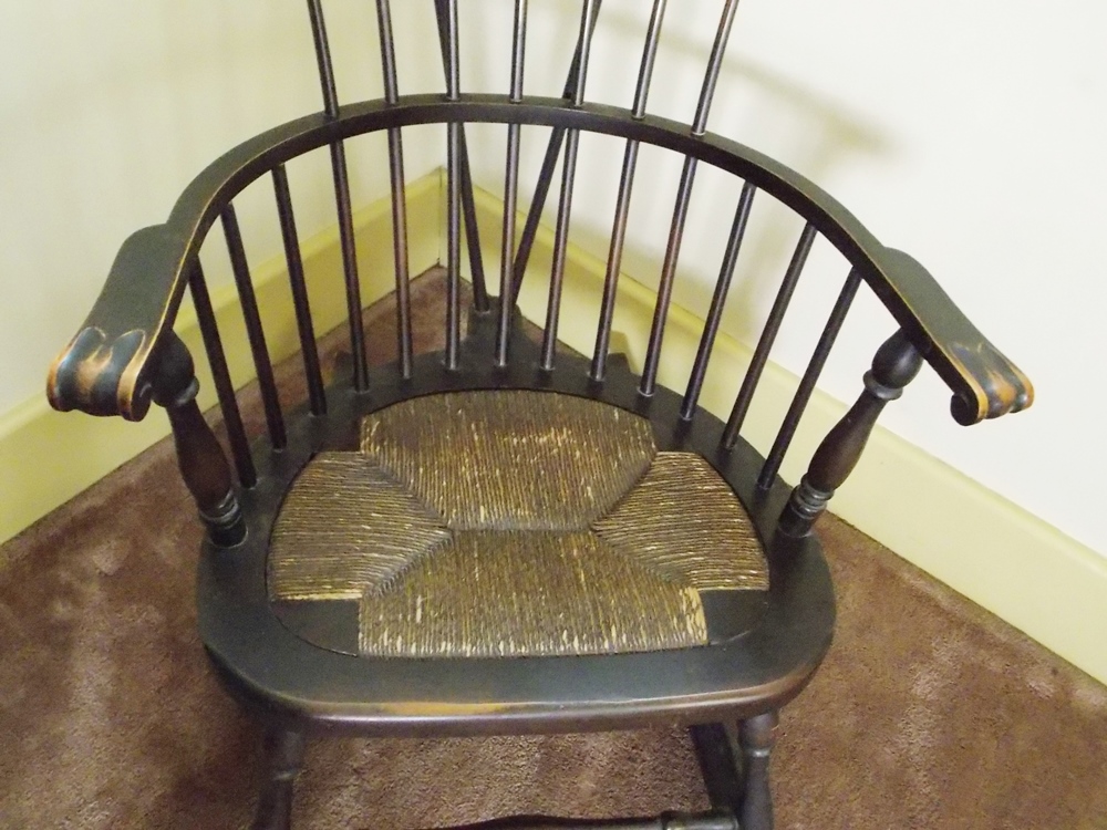 Windsor Rocking Chair with Rush Seat