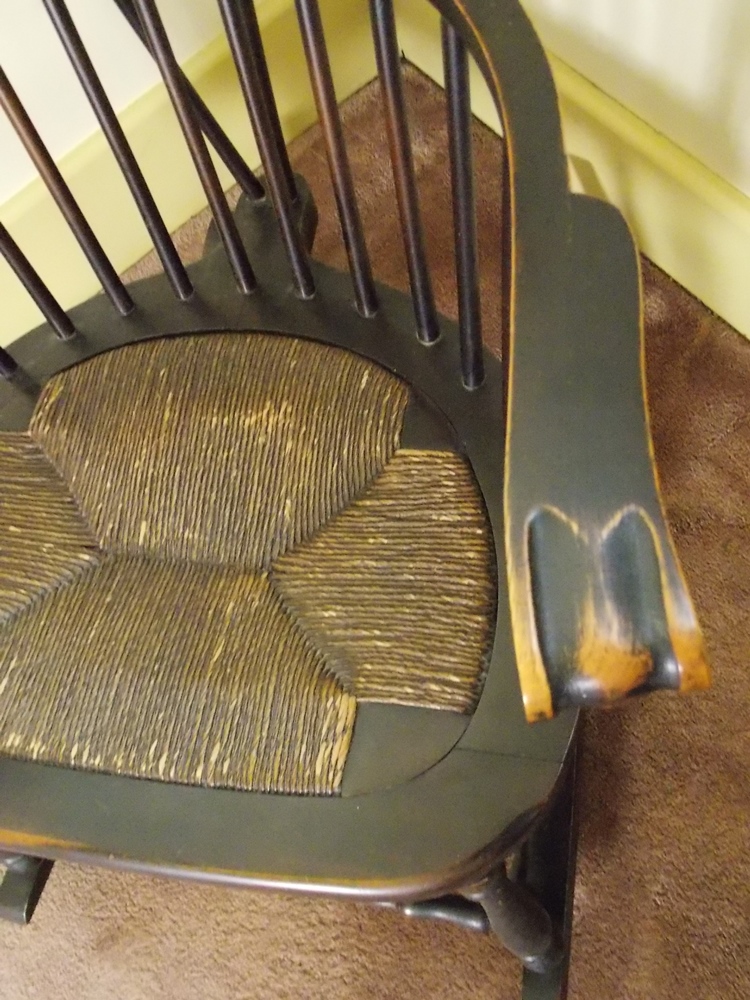 Windsor Rocking Chair with Rush Seat