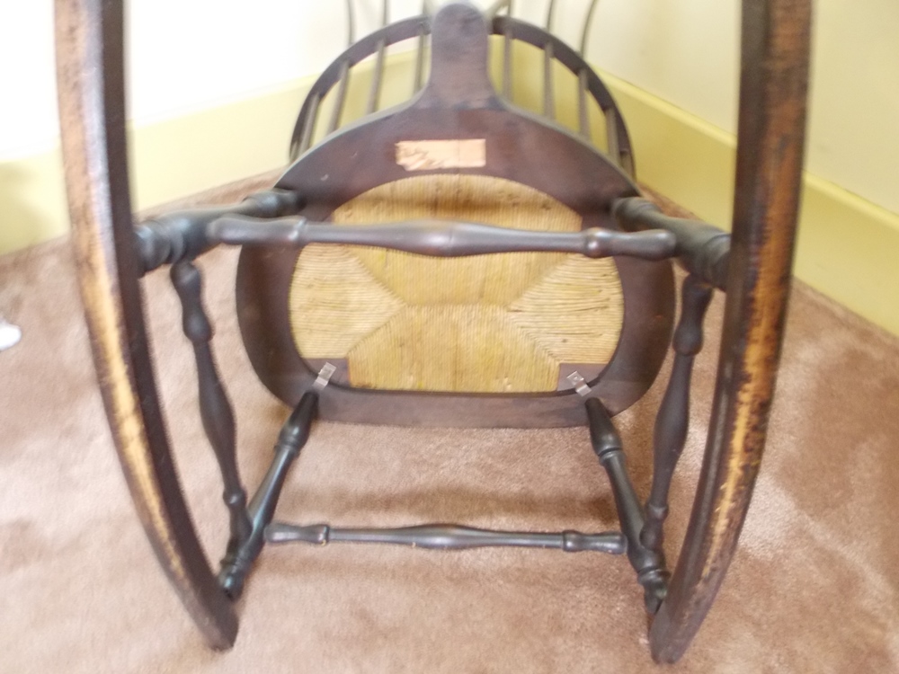 Windsor Rocking Chair with Rush Seat