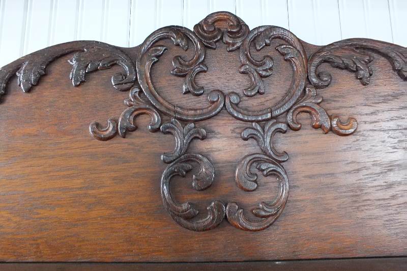 Antique Oak Sideboard with Mirror