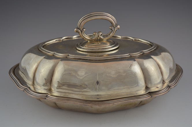 English Silver Plate Gravy Server and Lidded Casserole Dish