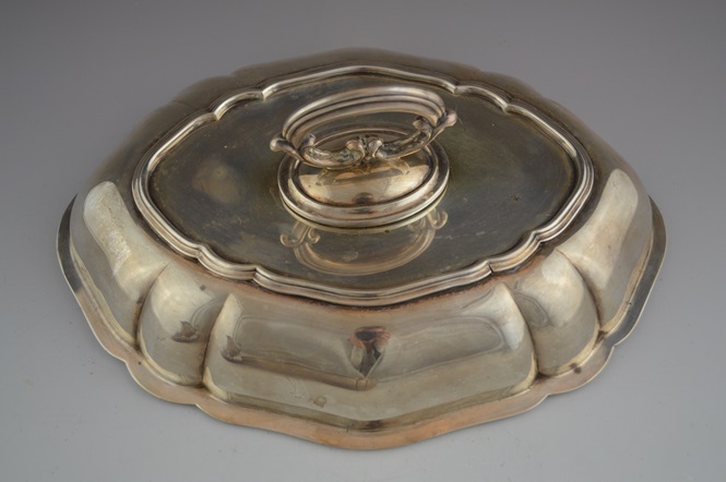 English Silver Plate Gravy Server and Lidded Casserole Dish