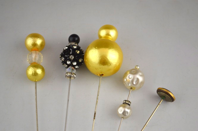 A Collection of Vintage Hat Pins